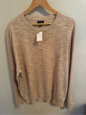 J.Crew tan 100% cotton  Men’s Sweater  in XL NWT